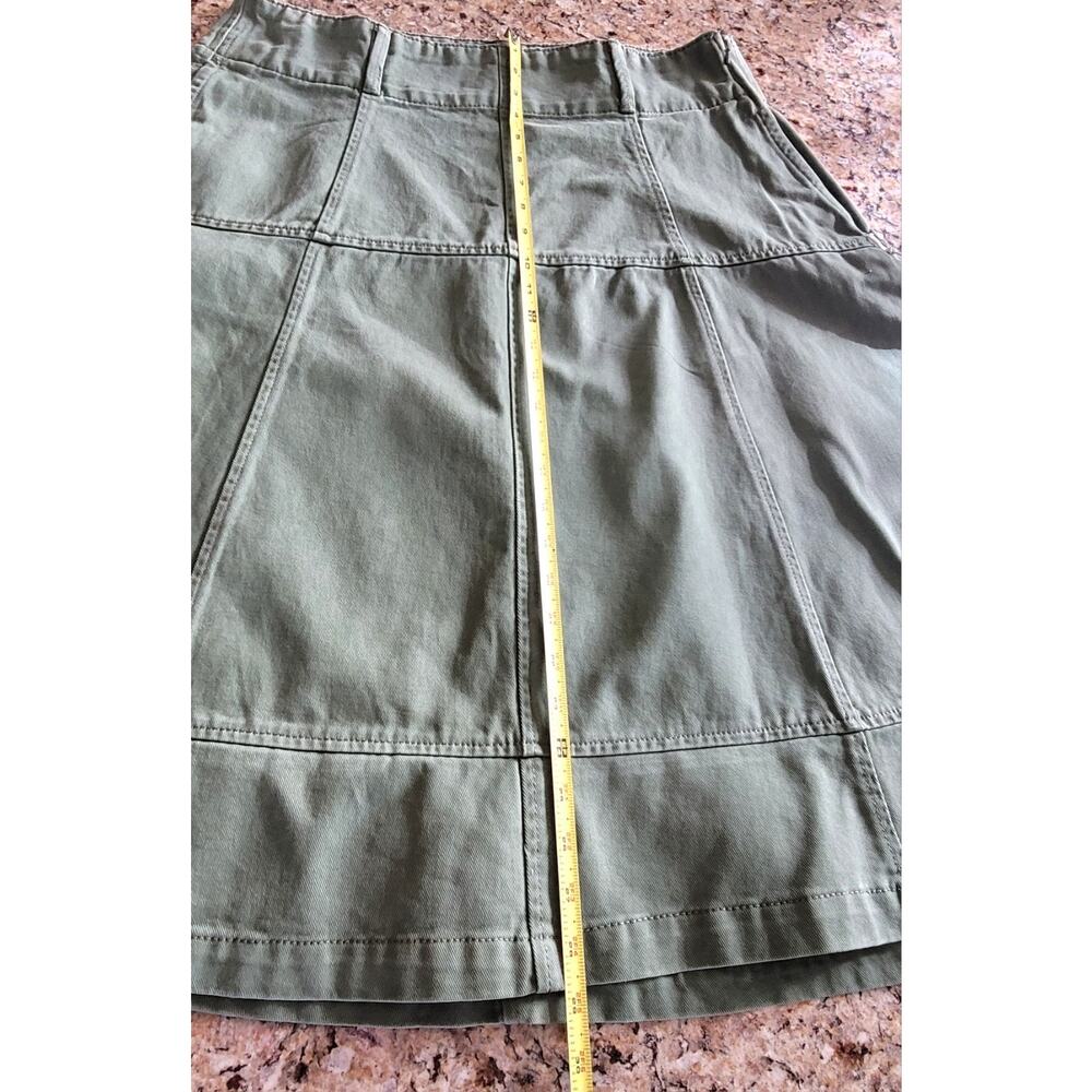 FREE ASSEMBLY Flared Skirt with Yoke Military Green w/Pockets Womens Size: 12 - Picture 15 of 15
